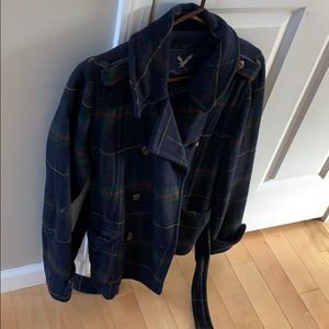 American eagle patterned pea coat